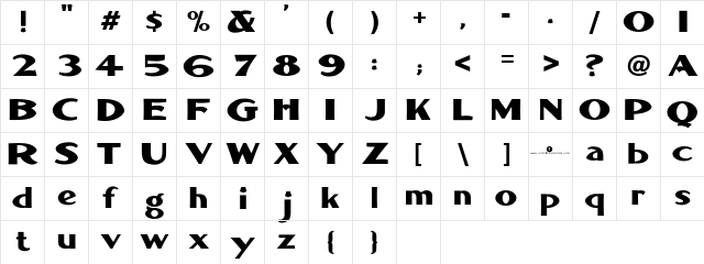 LHF Advertisers Plug ATK Regular Character Map