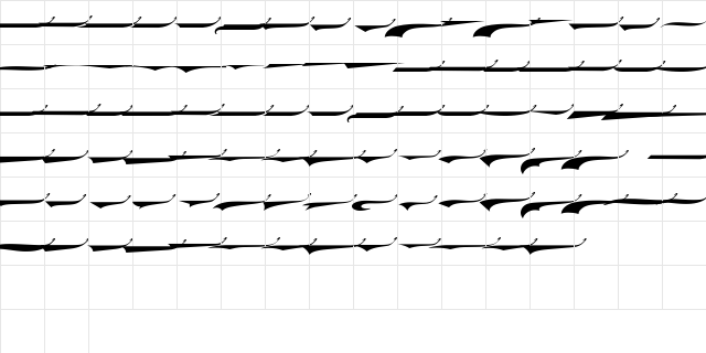 LHF Ballpark Swashes Regular Character Map