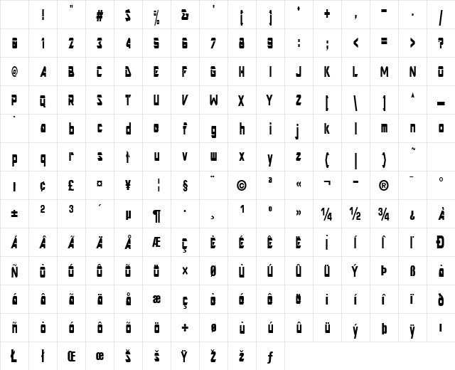 Art Regular Character Map Art Regular Character Map