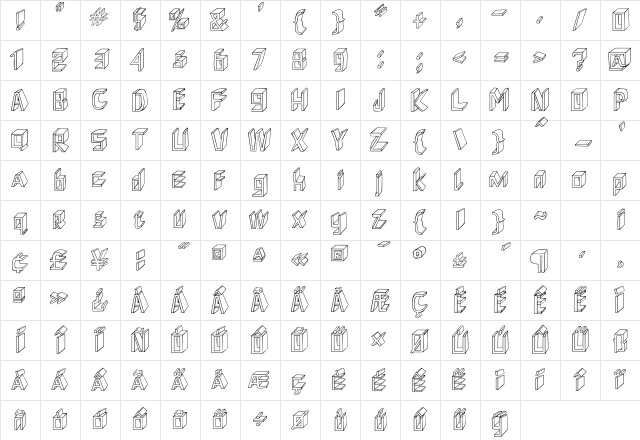 ShoeRepairs Outline Character Map