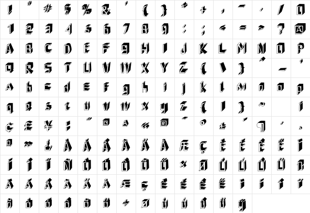 ShoeRepairs Shadow Character Map