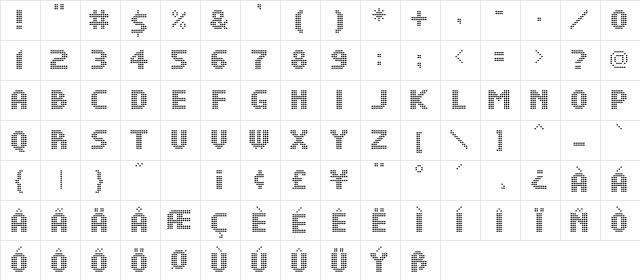 ShowBiz Regular Character Map
