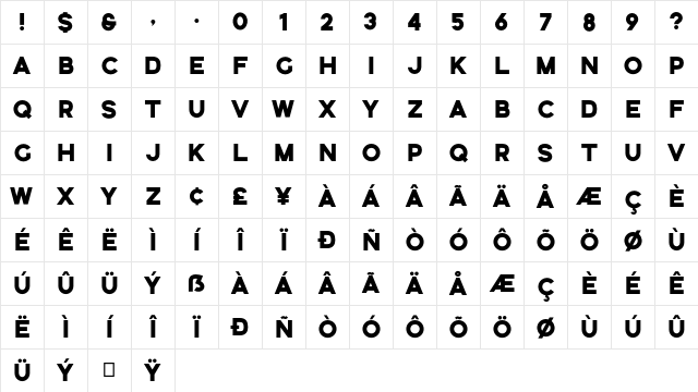 Silverstone Sans Sans Character Map Silverstone Sans Sans Character Map