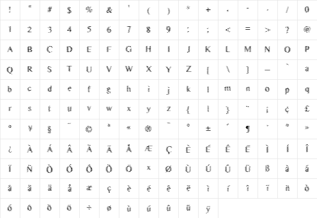 Singer Sans Character Map Singer Sans Character Map