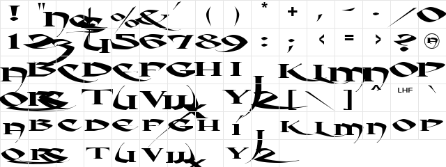 LHF Crouching Tiger REG Regular Character Map