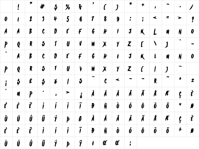 Spirit Fox Regular Character Map Spirit Fox Regular Character Map