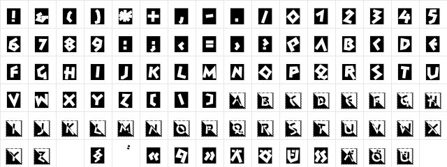 Spontan Initials Character Map