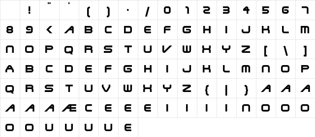SteelWolf Medium Character Map
