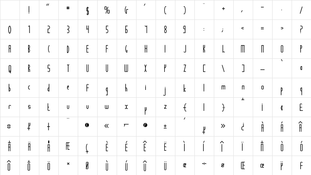 Stelefont Regular Character Map Stelefont Regular Character Map