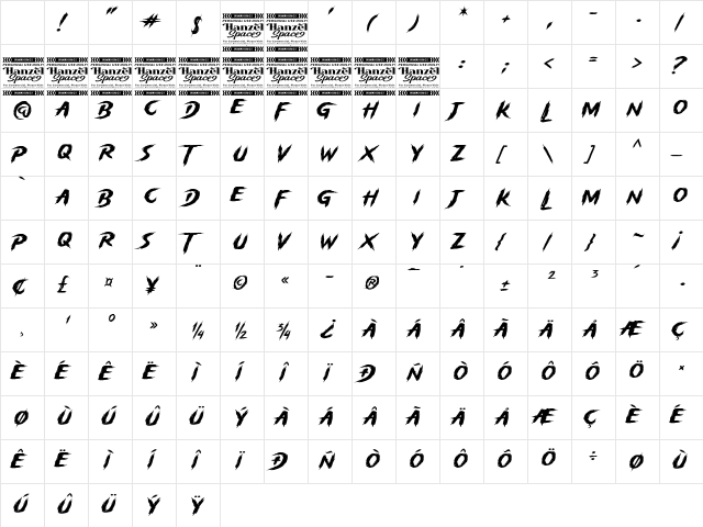 Storm Gust Regular Character Map Storm Gust Regular Character Map