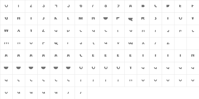 Strip Line StripDown Character Map