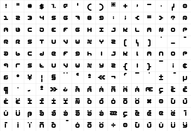 Styl Round Character Map Styl Round Character Map