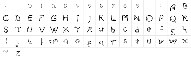 Stylophonia Regular Character Map