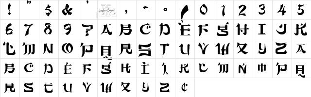 Sumdumgoi Regular Character Map