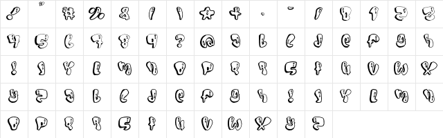 SUMO Regular Character Map