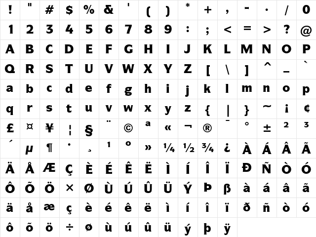 ITC Symbol Black Character Map ITC Symbol Black Character Map