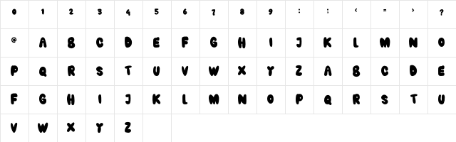 SYNCHRONIZE DEMO Regular Character Map