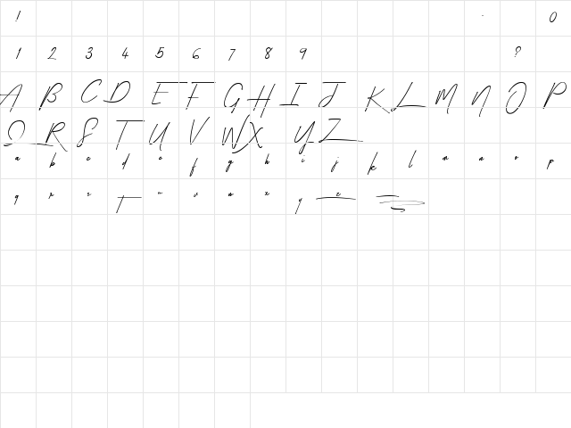Taken by Vultures Demo Regular Character Map