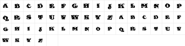 LHF Ohnimus Florid Regular Character Map
