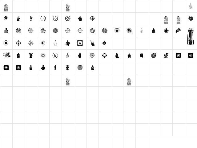 Target Shooting Regular Character Map