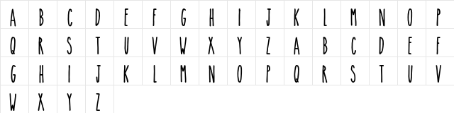 The Skinny Bold Character Map The Skinny Bold Character Map