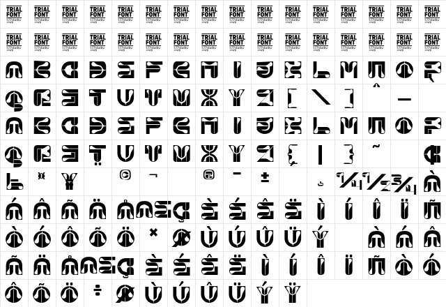 Think Tech Demo Regular Character Map