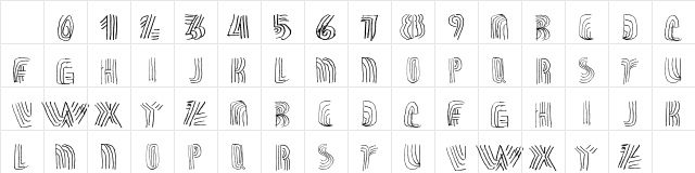 THRASHLINE Regular Character Map THRASHLINE Regular Character Map