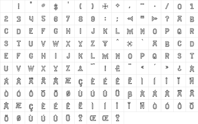 Tombstone Outline Character Map Tombstone Outline Character Map