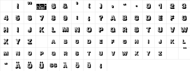 Tonight Regular Character Map Tonight Regular Character Map