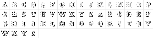 Toskanische Egyptienne Initialen Regular Character Map
