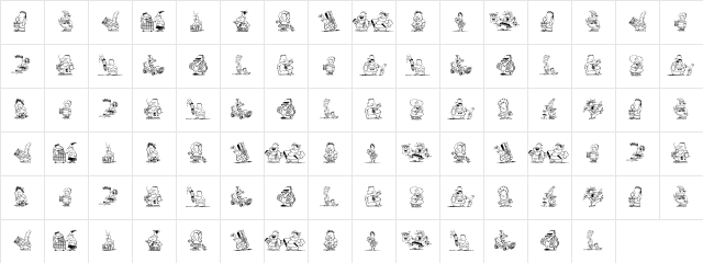 LHF WalMart People Regular Character Map