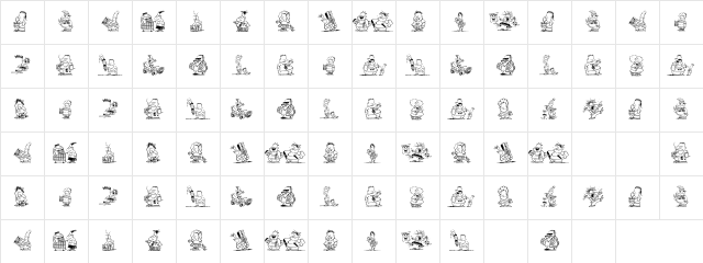 LHF WalMart People4 Regular Character Map