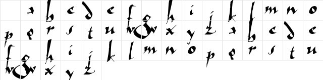 Arthur Regular Character Map Arthur Regular Character Map
