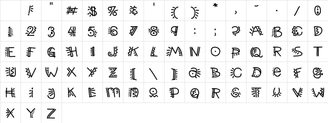 Tupertime Regular Character Map