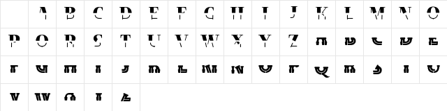 Tusca Regular Character Map Tusca Regular Character Map