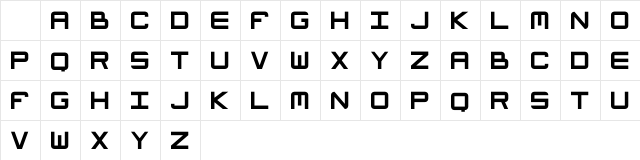 Tycho Regular Character Map