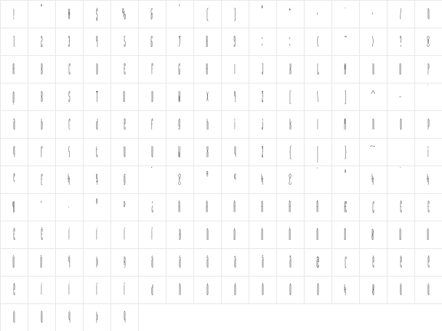 Typeface FourTwo Character Map