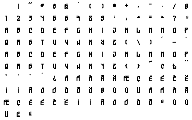 Typograff Typograff Character Map