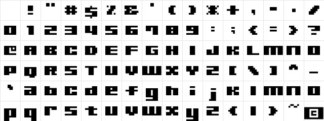 Ultra Seven Character Map