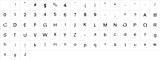 UmenType Thick Character Map