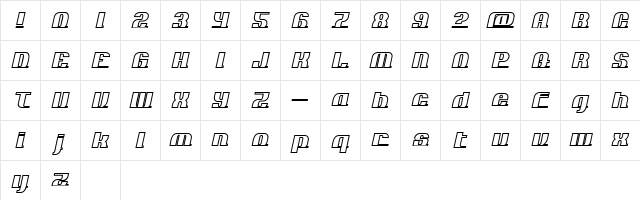 AddLoops Outline Character Map