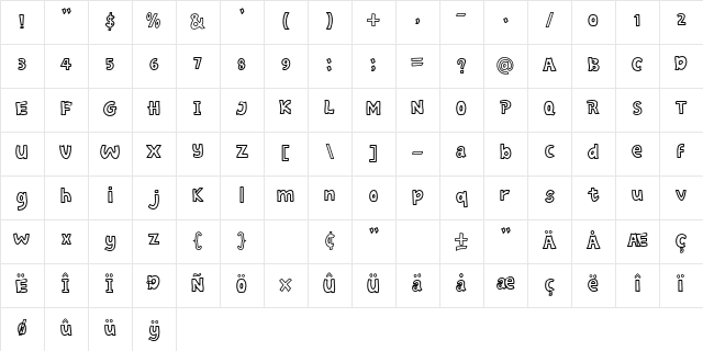 Urban Sketch Outline Regular Character Map