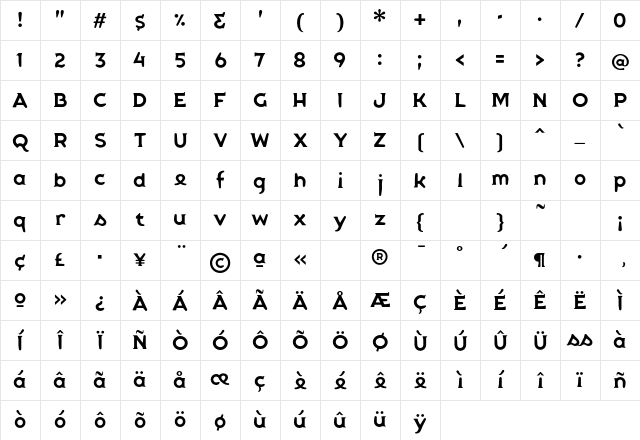 Utility57 BGauge Character Map Utility57 BGauge Character Map
