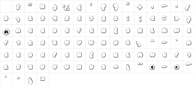 Vandal Blow Graffiti Shadow Regular Character Map
