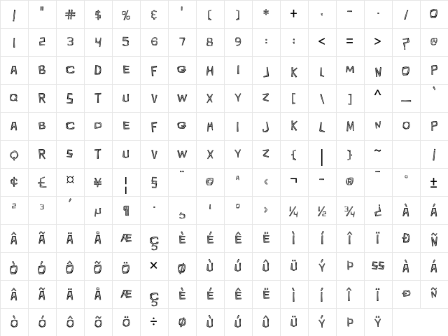 Volcano King ITC Std Regular Character Map Volcano King ITC Std Regular Character Map