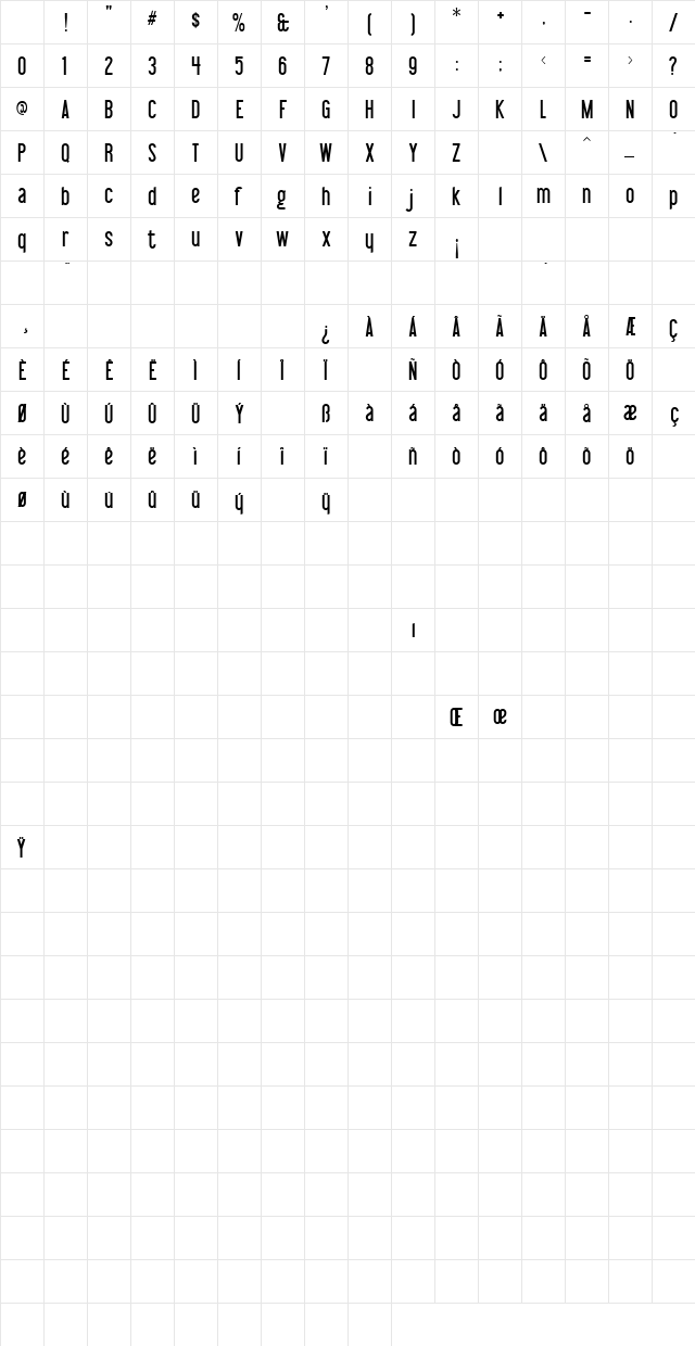 Libel Suit Regular Character Map Libel Suit Regular Character Map