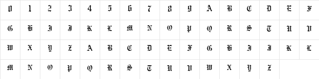 Vorname Regular Character Map Vorname Regular Character Map