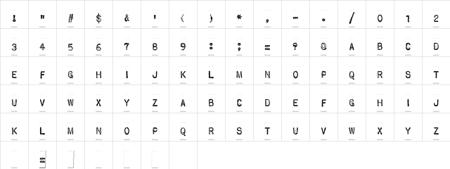 VTypewriter TelegramTwo Character Map