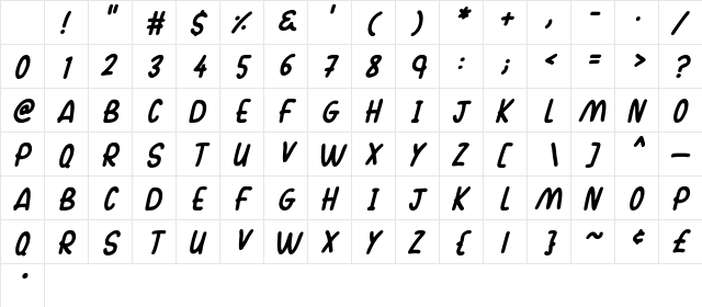 Walking Italic Character Map Walking Italic Character Map
