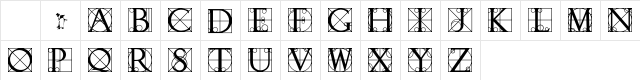 Walrod Initials Character Map